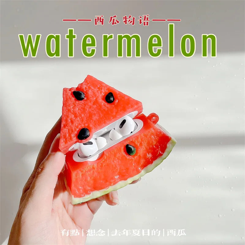 Disney Funny Watermelon Earphone Case For Airpods Pro 2 Silicone Soft Shockproof Charging Box Headphone Cover For Airpods 1 2 3