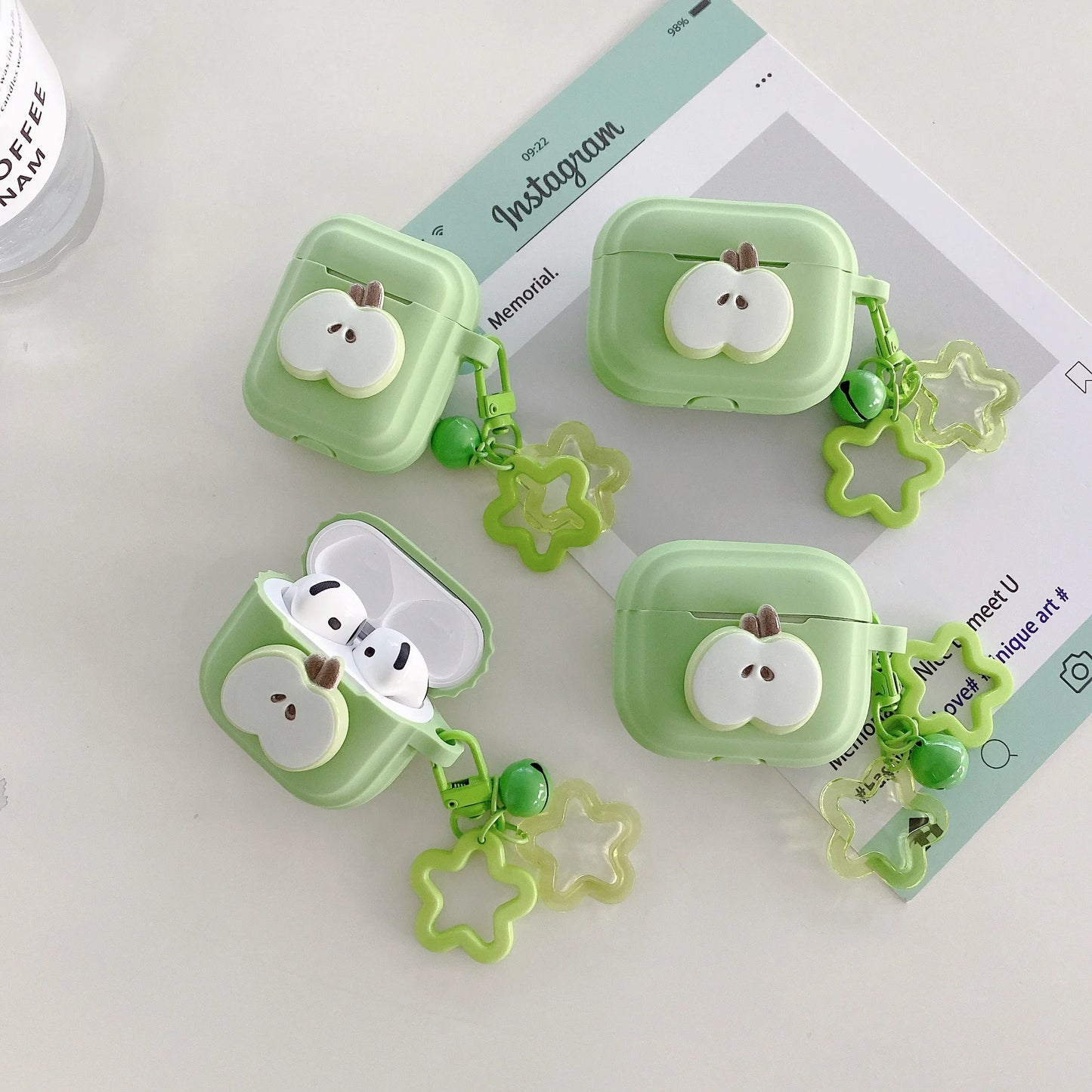 Case For Apple Airpods Pro 2 Cases Simple Airpods 4 Pro For 4/1/2/3 Silicon Green and YellowEarphone Cover Air pod 4 Pro2 Case
