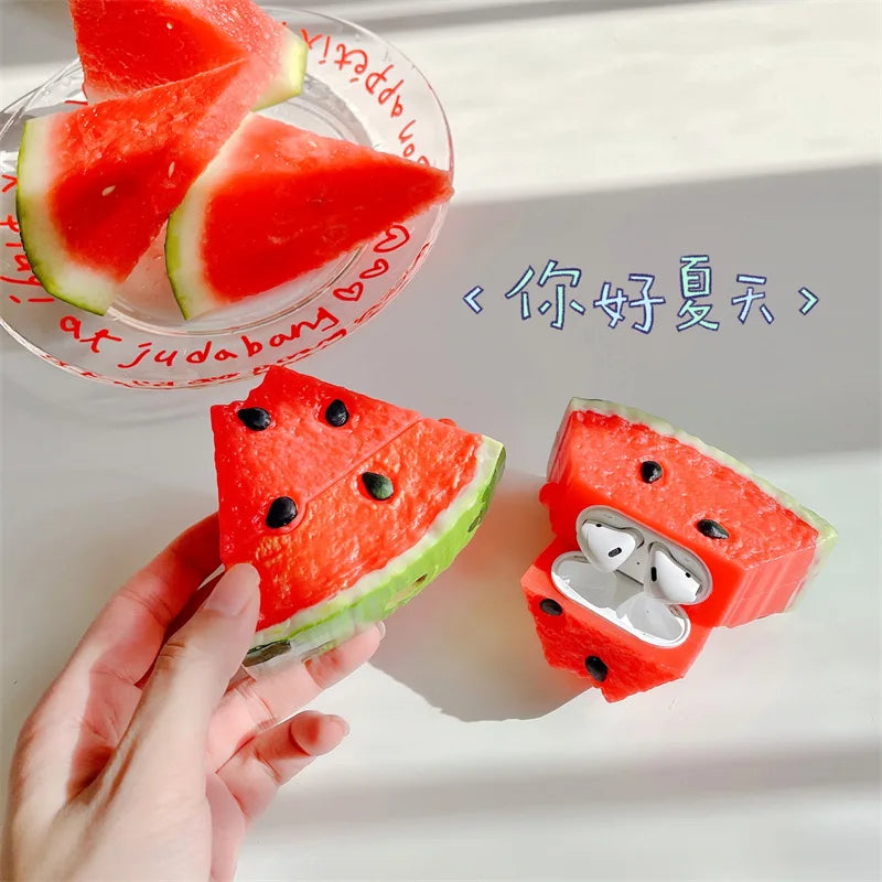 Disney Funny Watermelon Earphone Case For Airpods Pro 2 Silicone Soft Shockproof Charging Box Headphone Cover For Airpods 1 2 3