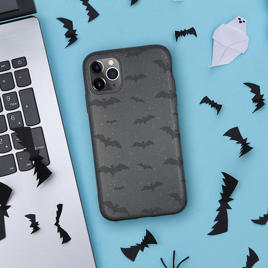 Bats Halloween Biodegradable Phone Case - Black-1