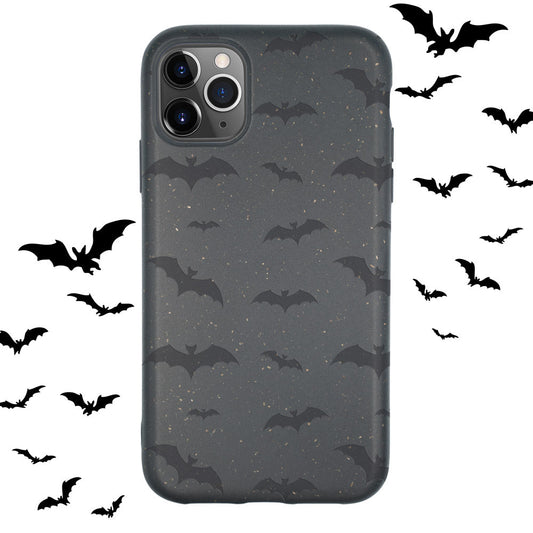 Bats Halloween Biodegradable Phone Case - Black-0
