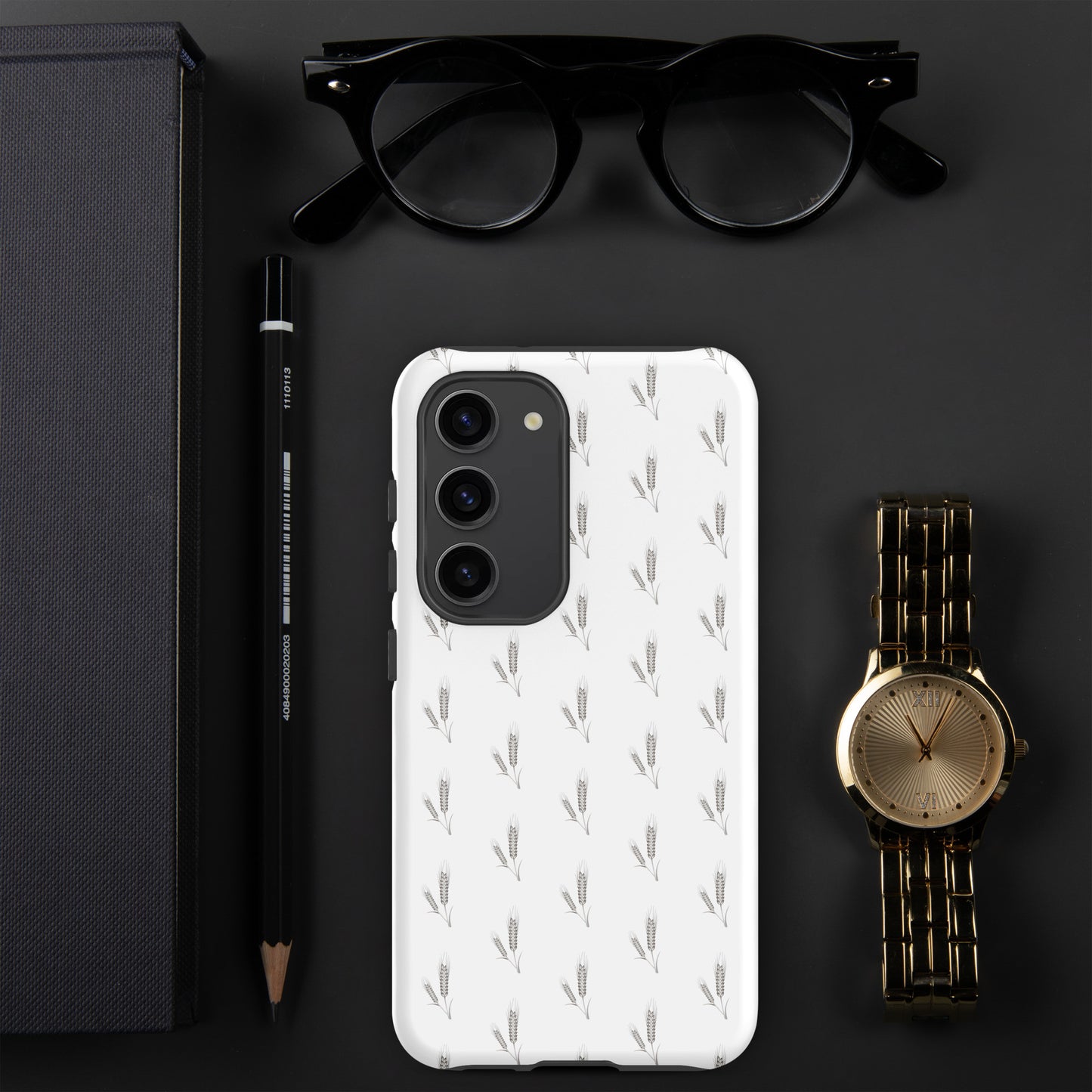 Grano Pattern Tough Case for Samsung® - White-14