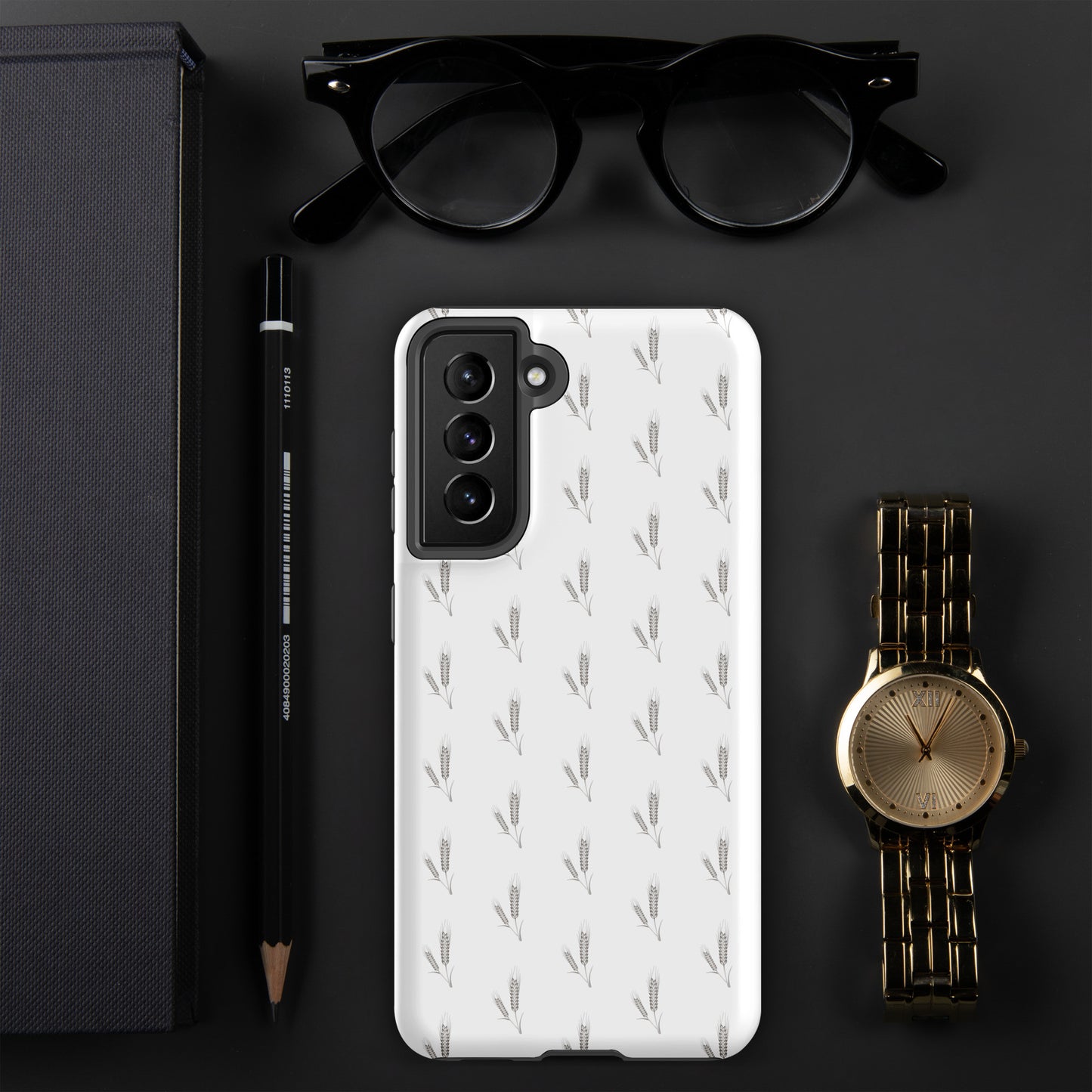 Grano Pattern Tough Case for Samsung® - White-10