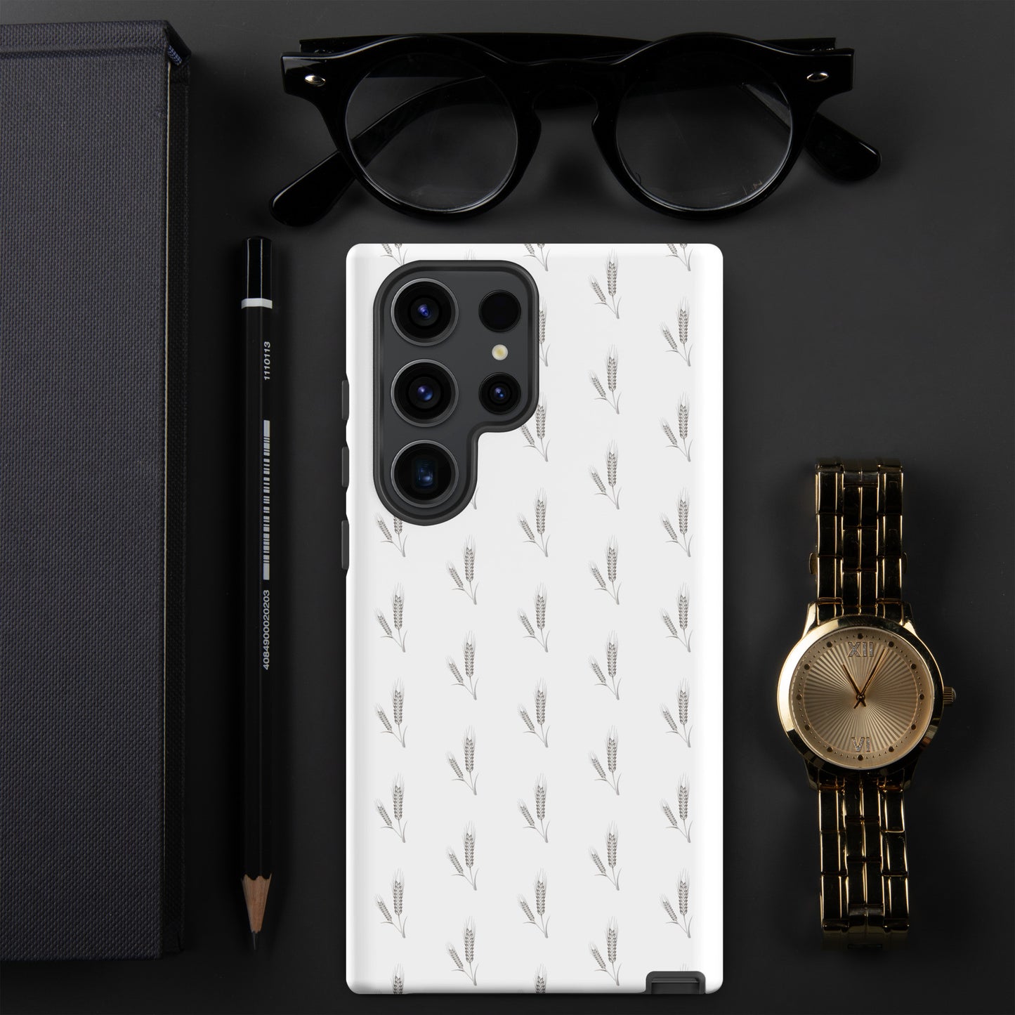 Grano Pattern Tough Case for Samsung® - White-16