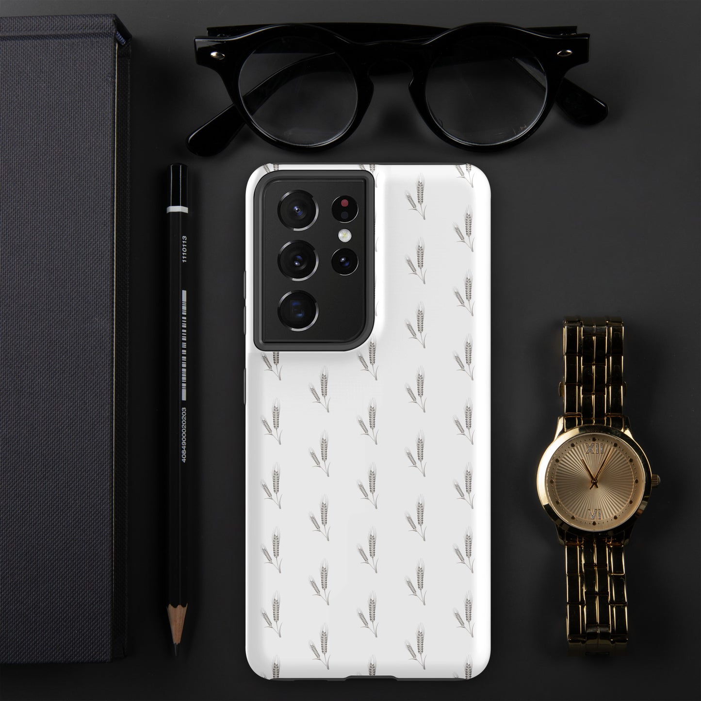 Grano Pattern Tough Case for Samsung® - White-9