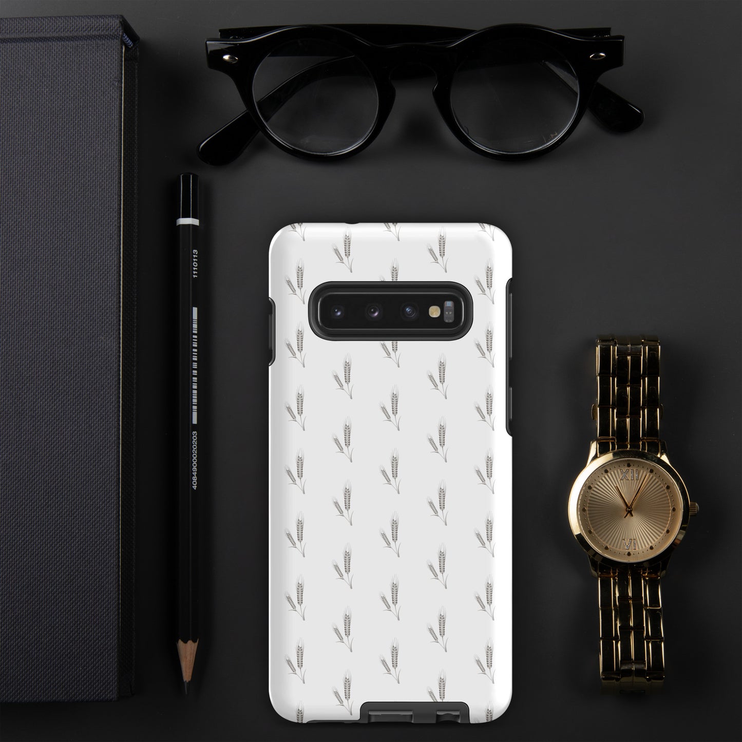 Grano Pattern Tough Case for Samsung® - White-1