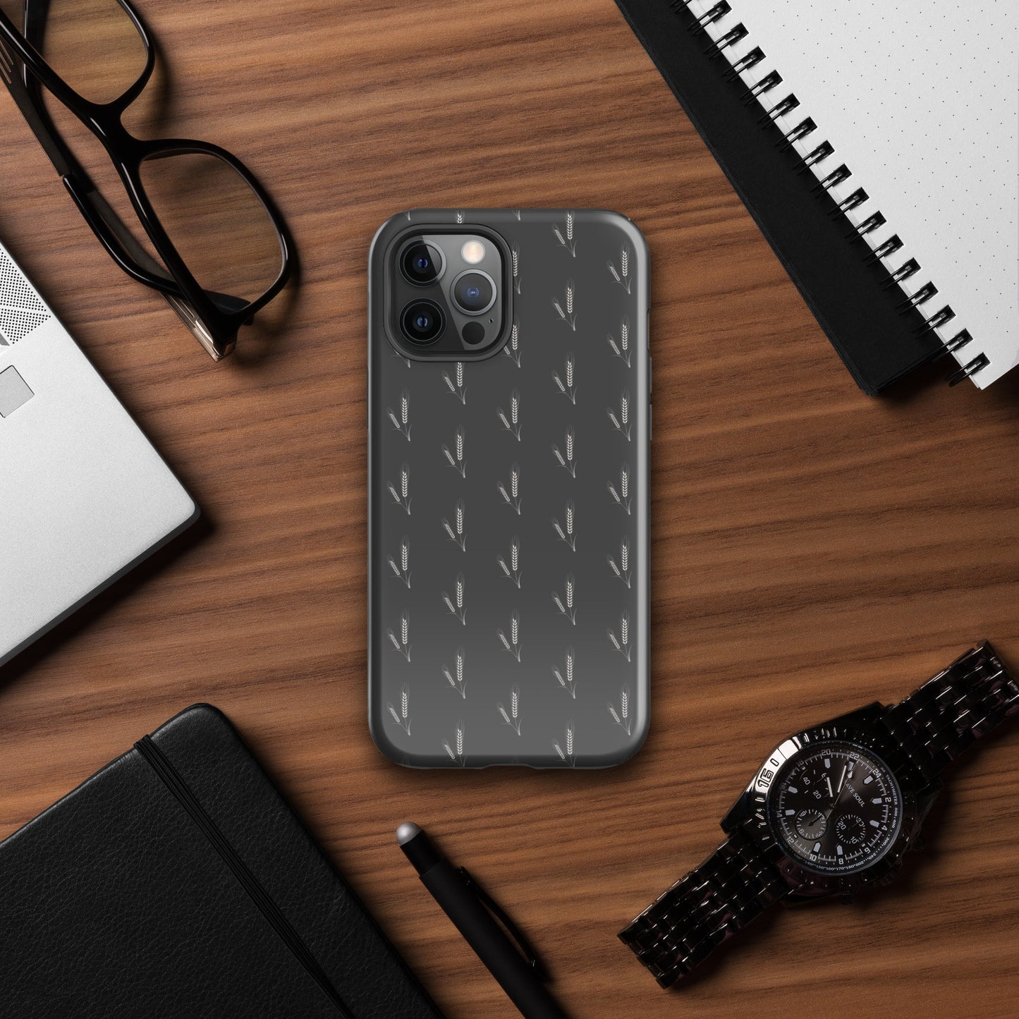 Grano Pattern Tough Case for iPhone® - Dark Grey-6