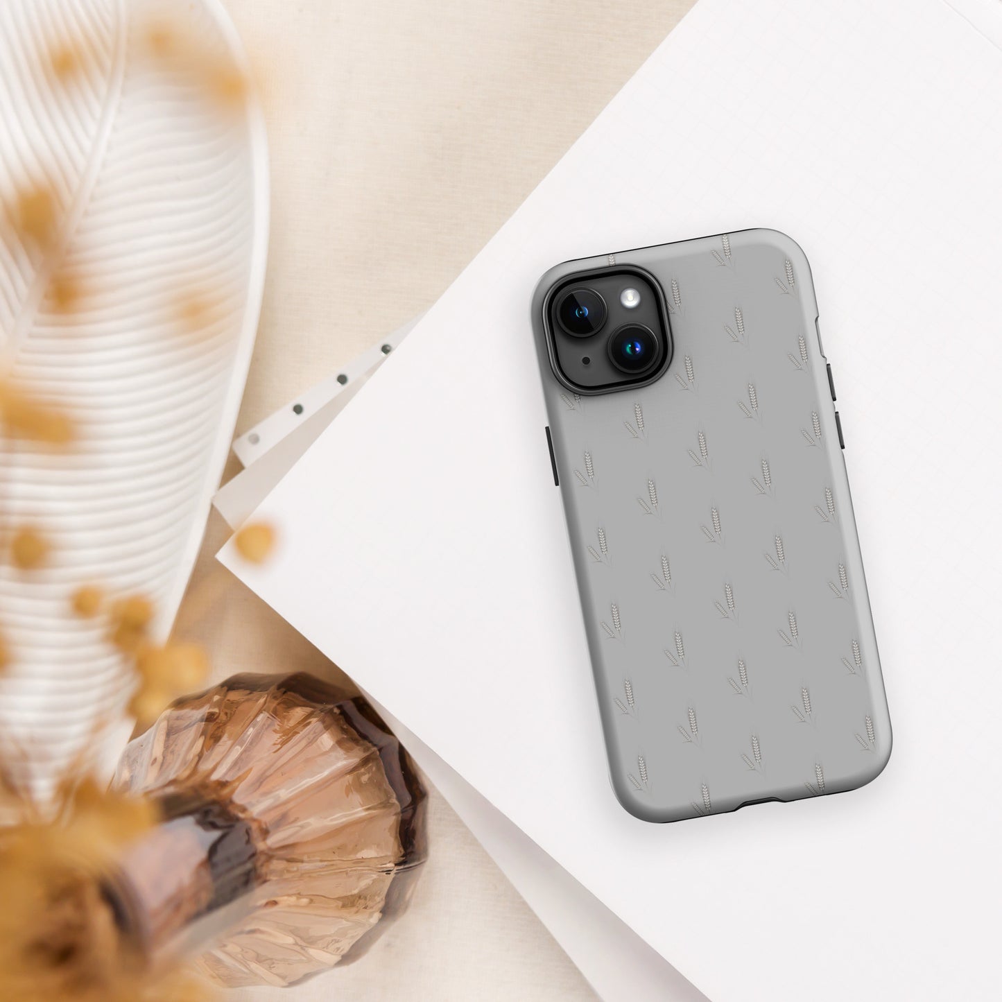 Grano Pattern Tough Case for iPhone® - Grey-16