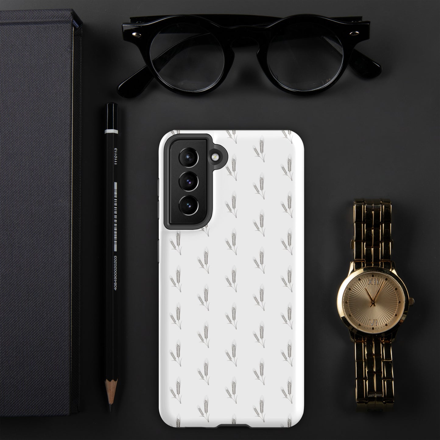 Grano Pattern Tough Case for Samsung® - White-7