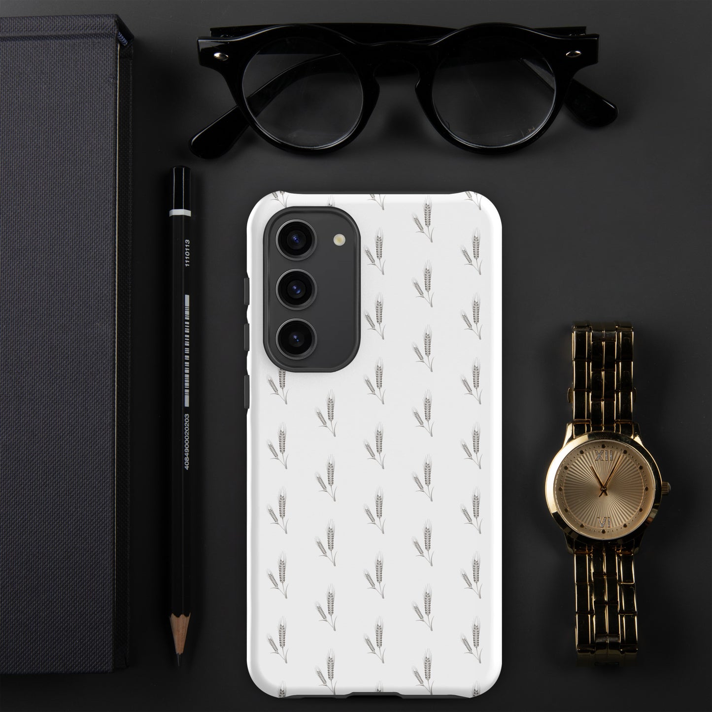 Grano Pattern Tough Case for Samsung® - White-15