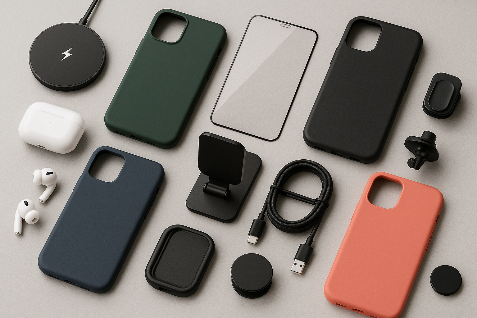 une image qui mets en avant les accesoire de telephone portable