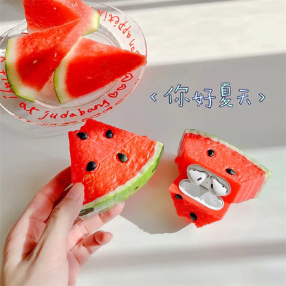 Disney Funny Watermelon Earphone Case For Airpods Pro 2 Silicone Soft Shockproof Charging Box Headphone Cover For Airpods 1 2 3