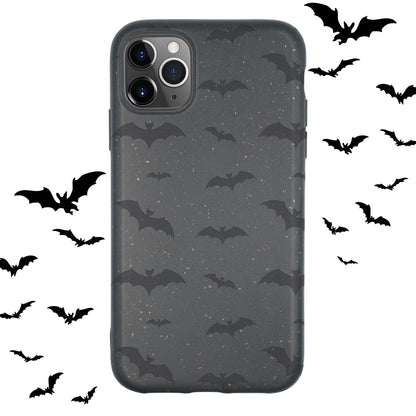 Bats Halloween Biodegradable Phone Case - Black-0
