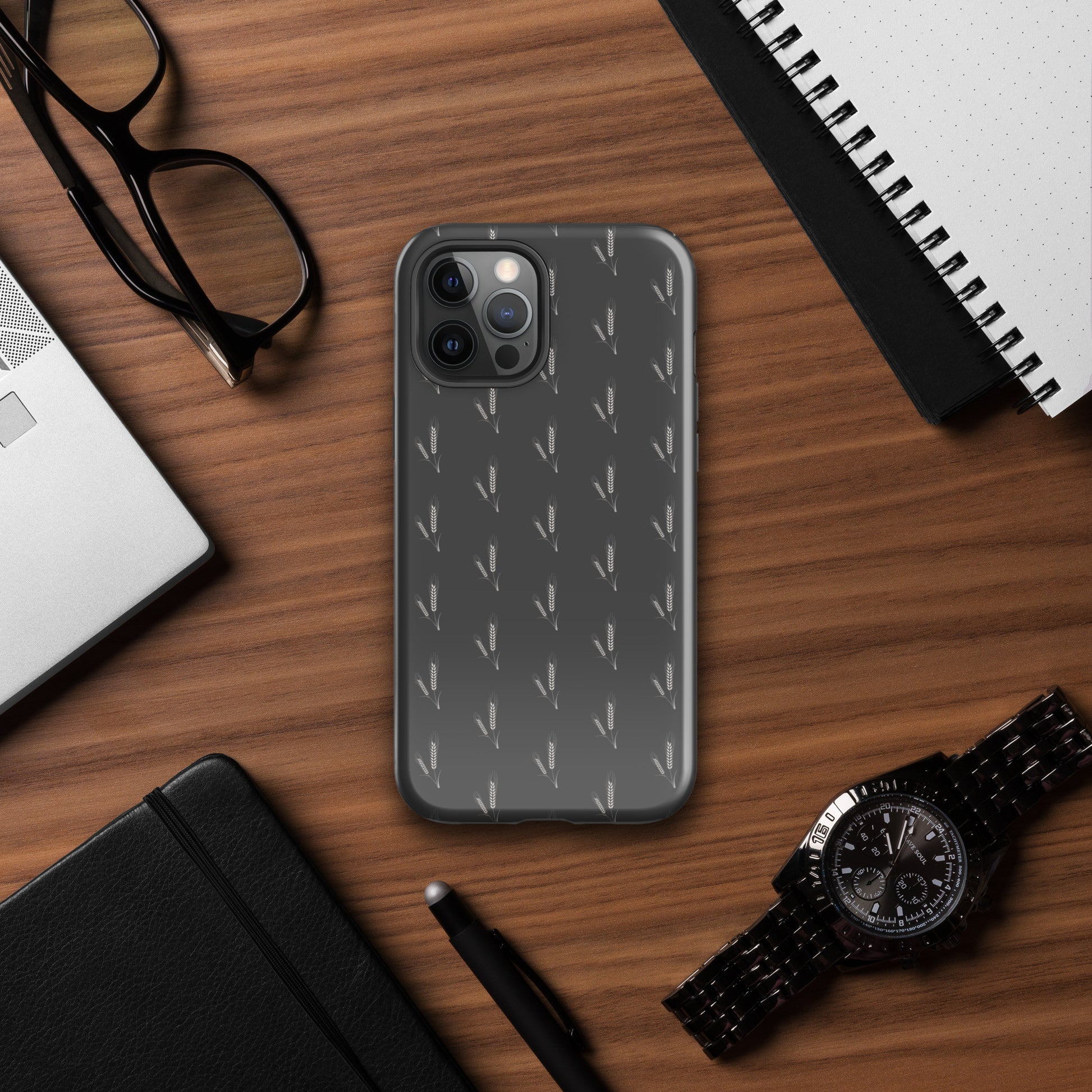 Grano Pattern Tough Case for iPhone® - Dark Grey-6